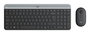 Logitech Combo Teclado y Ratón Inalámbrico MK470 Slim, Diseño Delgado y Silencioso, Inalámbrico 2.4GHz USB Plug-and-Play, Batería Larga Duración