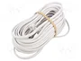 GOOBAY Cable telefónico RJ11 de 10m blanco