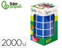 Liderpapel Gomets Autoadhesivo Cuadrado 20x20 mm Azul Rollo 2000 Unidades Caja Carton