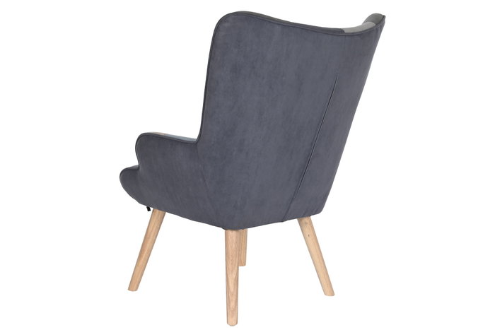 DKD Home Decor Set de 2 Sillones de Lino y Rubberwood Patchwork Multicolor