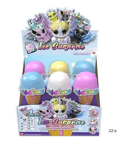 Bizak Helado Sorpresa Unicorns con 12 Unicornios y Accesorios Sorpresa en su Interior Pack 6 Piezas