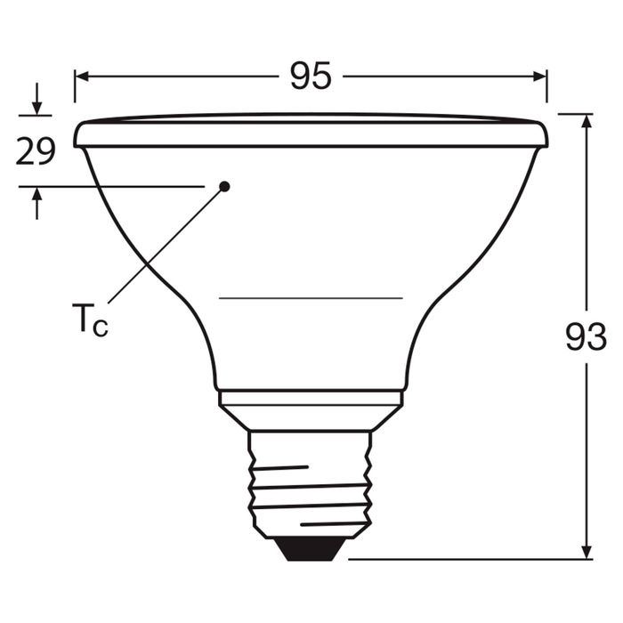 OSRAM PAR307536 Lámpara LED Reflector Dimm 10W 927 E27 633 lm 2700K E27 Dimm