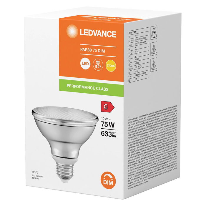 OSRAM PAR307536 Lámpara LED Reflector Dimm 10W 927 E27 633 lm 2700K E27 Dimm