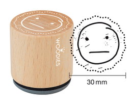 Woodies Sello de madera y caucho cara media 33x30mm
