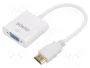 SAVIO Convertidor D-Sub 15pin HD a HDMI Blanco