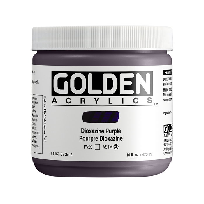 Golden Heavy Body Acrílico Púrpura Dioxazina 473 ml Golden Heavy Body Acrílico Púrpura Dioxazina 473 ml