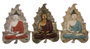 DKD Home Decor Decoración de Pared de Resina Buda Surtido de 3 Piezas