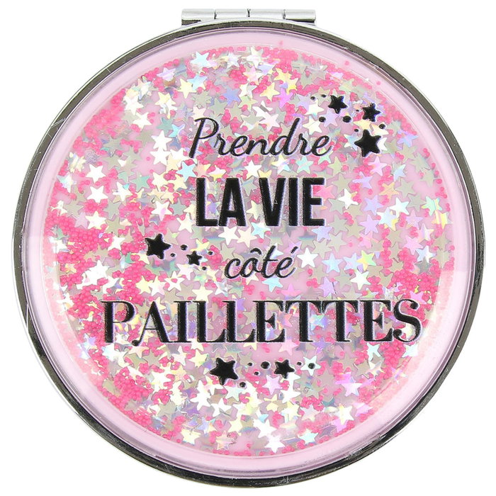 Home Deco Factory 2 Espejos De Bolsillo Con Funda Dorado Plateado Azul Rosa