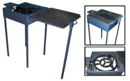 Parrilla con plancha para gas butano compatible con paellero de 350 mm