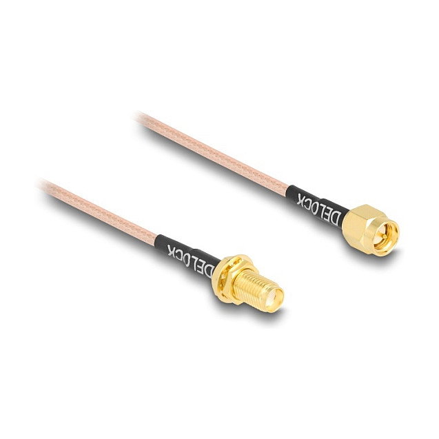 DeLOCK Cable de antena coaxial SMA macho a SMA macho RG-316 75 cm DeLOCK Cable de antena coaxial SMA macho a SMA macho RG-316 75 cm
