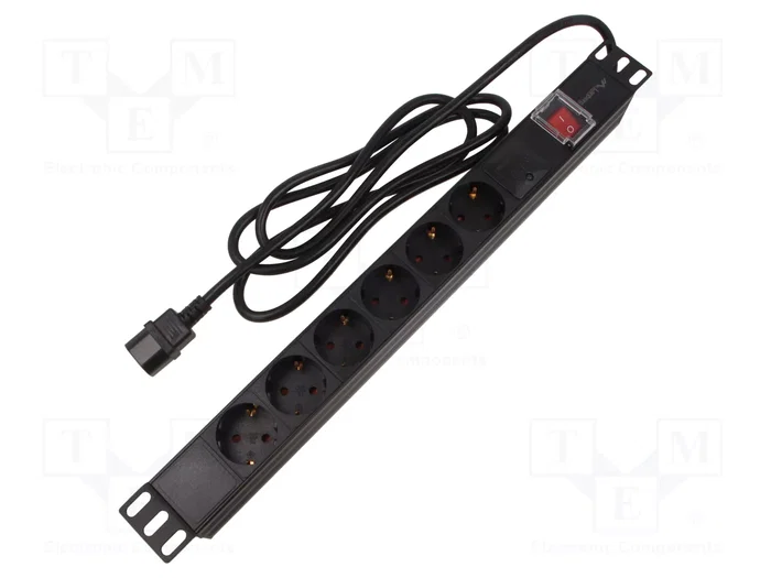 Lanberg Regleta Rack PDU 19 de 1U con 6 tomas Schuko y cable de 2m Lanberg Regleta Rack PDU 19 de 1U con 6 tomas Schuko y cable de 2m