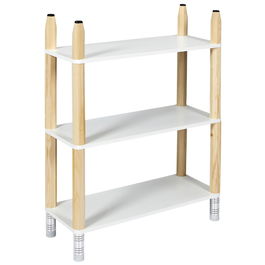 Home Deco Kids Estantería Infantil 3 Baldas Lápiz Madera Decorativa 60x24x77.5 cm