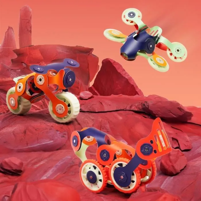 Gipsy Toys Juego de Construcción Magnético MARS ROVERS 30 Piezas Brilla en la Oscuridad para Niños a Partir de 6 Años