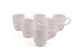 Hermia ST101206F022A0000000AET900 Juego de 6 Tazas de Cerámica 300ml Aptas para Microondas y Lavavajillas