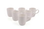 Hermia ST101206F022A0000000AET900 Juego de 6 Tazas de Cerámica 300ml Aptas para Microondas y Lavavajillas