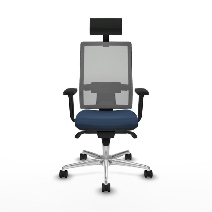 PIQUERAS Y CRESPO Silla de oficina Horna con mecanismo Sincro, Azul marino y Gris PIQUERAS Y CRESPO Silla de oficina Horna con mecanismo Sincro, Azul marino y Gris