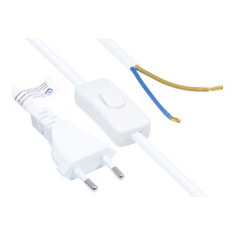 GoodConnections Cable de alimentación blanco de 1,5 m con enchufe tipo C