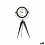 Reloj de Mesa Gift Decor Negro Trípode (4 Unidades)