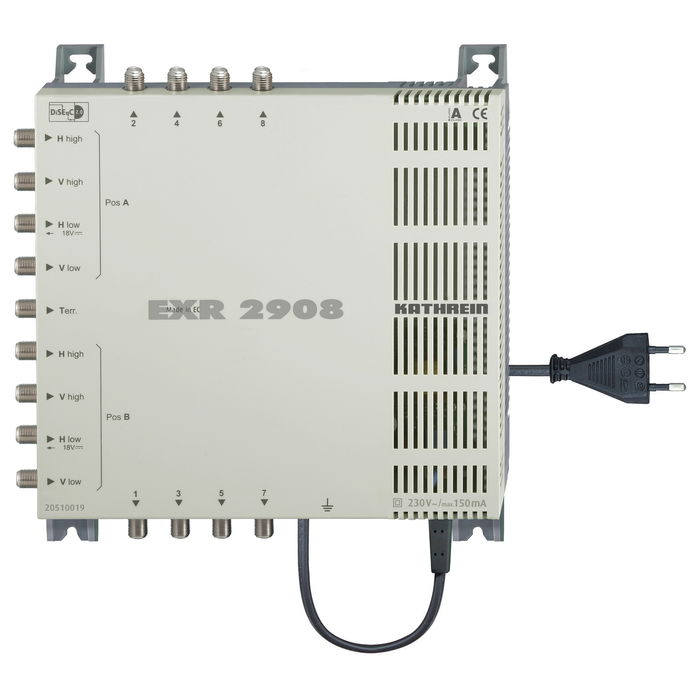 Kathrein EXR 2908 Multischalter Beige BNC Metal Puertos 9 Entradas 8 Salidas 18VDC x 400mA Kathrein EXR 2908 Multischalter Beige BNC Metal Puertos 9 Entradas 8 Salidas 18VDC x 400mA