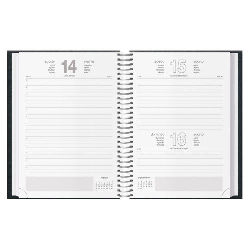 Dohe Agenda Anual Segovia Espiral Negro 2026 14x20 cm Dohe Agenda Anual Segovia Espiral Negro 2026 14x20 cm