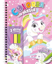 SALDAÑA, Colorea con Magia - Rosa