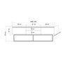 Hanah Home Takım 3 Conjunto Muebles Salón Aglomerado Melamina Nogal Negro 140cm Mueble TV 120cm Mesa Centro