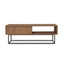Hanah Home Takım 3 Conjunto Muebles Salón Aglomerado Melamina Nogal Negro 140cm Mueble TV 120cm Mesa Centro