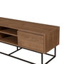 Hanah Home Takım 3 Conjunto Muebles Salón Aglomerado Melamina Nogal Negro 140cm Mueble TV 120cm Mesa Centro