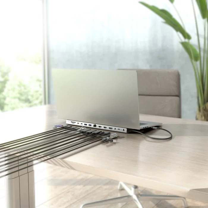 Aisens USB-C Dock 13 en 1 Gris ASUC-13P042-GR, 2xHDMI, 1xDisplayPort, RJ45, USB-A, USB-C, SD/Micro SD, Audio, Kensington