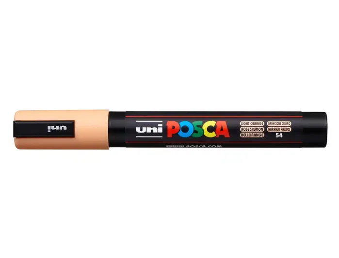 POSCA Marcador PC-5M Punta Bala 1,8 - 2,5 mm Naranja Claro No Permanente POSCA Marcador PC-5M Punta Bala 1,8 - 2,5 mm Naranja Claro No Permanente