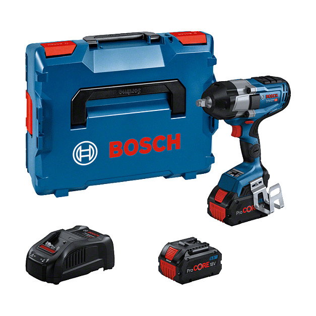 Bosch GDS 18V-1000 Professional Destornillador de Impacto a Batería 18V, 1/2", 350-1000 Nm, 1750 RPM, Incluye 2 Baterías y Funda Bosch GDS 18V-1000 Professional Destornillador de Impacto a Batería 18V, 1/2", 350-1000 Nm, 1750 RPM, Incluye 2 Baterías y Funda