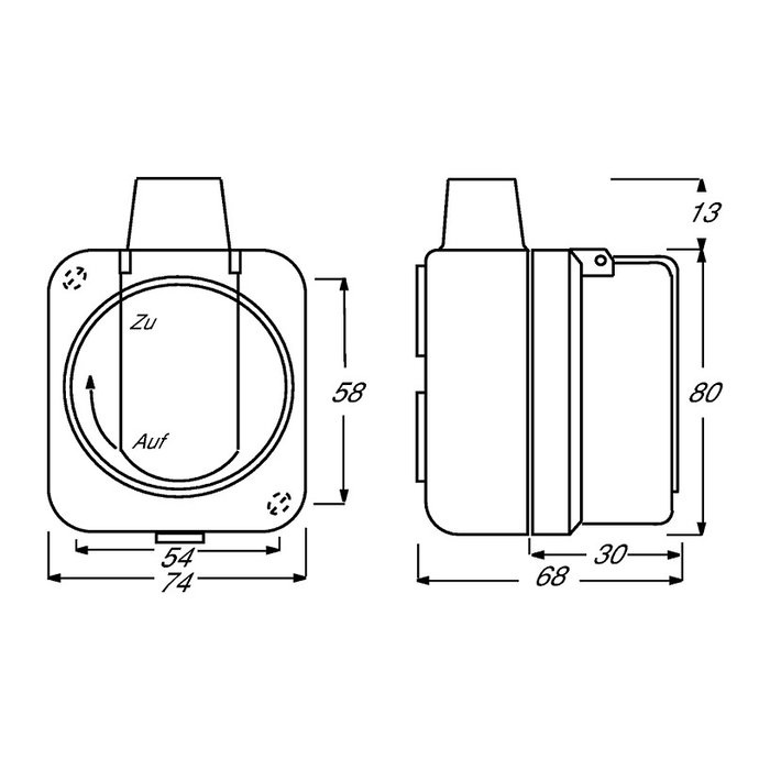 BUSCH-JAEGER Busch-Duro 2083-0-0343 Toma de corriente con tapa abatible IP66