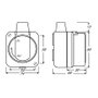 BUSCH-JAEGER Busch-Duro 2083-0-0343 Toma de corriente con tapa abatible IP66