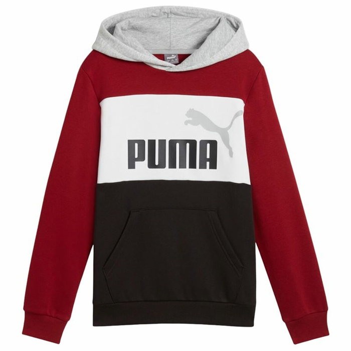Sudadera con Capucha Niño Puma Essentials Block Rubio Sudadera con Capucha Niño Puma Essentials Block Rubio