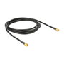 DeLOCK Cable Coaxial LMR195 SMA a SMA 2m Negro