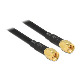 DeLOCK Cable Coaxial LMR195 SMA a SMA 2m Negro