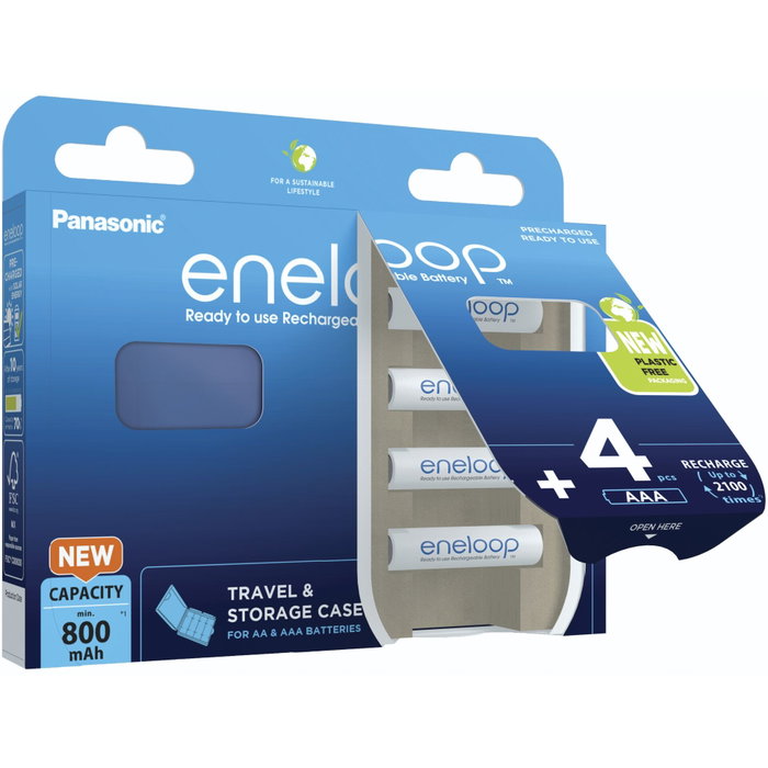 Panasonic Eneloop Micro AAA 800mAh + Akkubox BK-4MCDEC4BE Panasonic Eneloop Micro AAA 800mAh + Akkubox BK-4MCDEC4BE