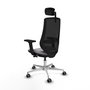 PIQUERAS Y CRESPO Silla de oficina Mardos con mecanismo Sincro/Traslack, Gris y Negro
