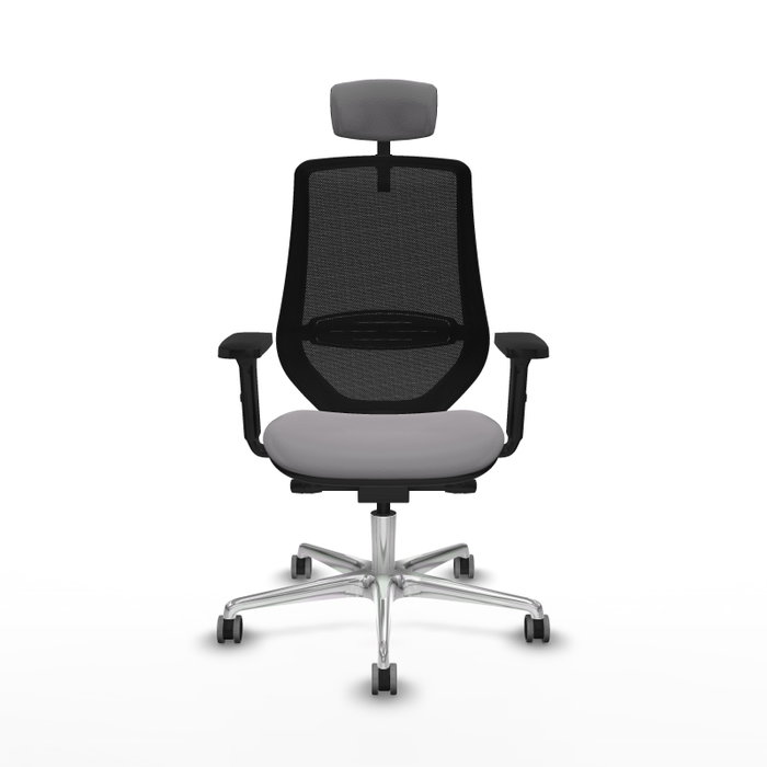 PIQUERAS Y CRESPO Silla de oficina Mardos con mecanismo Sincro/Traslack, Gris y Negro