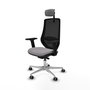 PIQUERAS Y CRESPO Silla de oficina Mardos con mecanismo Sincro/Traslack, Gris y Negro