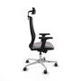 PIQUERAS Y CRESPO Silla de oficina Mardos con mecanismo Sincro/Traslack, Gris y Negro