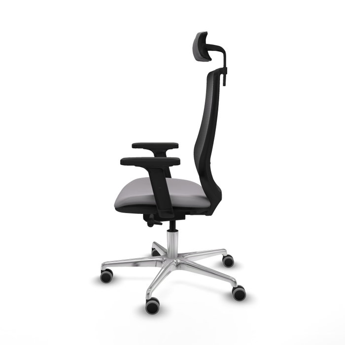 PIQUERAS Y CRESPO Silla de oficina Mardos con mecanismo Sincro/Traslack, Gris y Negro