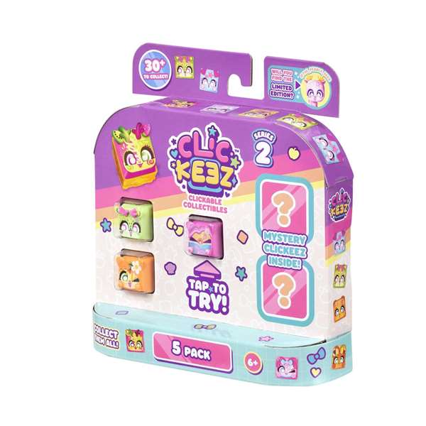 Bizak Clickeez Multi Pack 5 Figuras Coleccionables Nuevos Colores Brillantes Temáticas Idioma Español