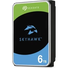 Seagate ST6000VX009 Disco Duro SkyHawk 6TB SATA III 3.5" para Videovigilancia, 256MB Caché, CMR, 180 MB/s, Hasta 64 Cámaras