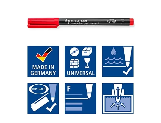 Staedtler Lumocolor 318 Rotuladores Permanentes Colores Surtidos (Pack de 10) Units
