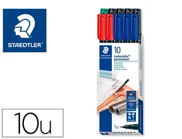 Staedtler Rotulador Lumocolor Retroproyección Punta Fibra 318 Caja 10 Unidades Colores Surtidos