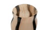DKD Home Decor Jarrón de Cristal Crema y Negro 15x15x29,2 cm