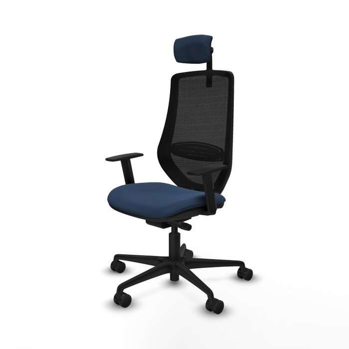 PIQUERAS Y CRESPO Silla de oficina Mardos con mecanismo Sincro/Traslack Azul marino y Negro PIQUERAS Y CRESPO Silla de oficina Mardos con mecanismo Sincro/Traslack Azul marino y Negro