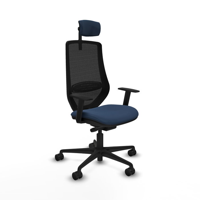 PIQUERAS Y CRESPO Silla de oficina Mardos con mecanismo Sincro/Traslack Azul marino y Negro PIQUERAS Y CRESPO Silla de oficina Mardos con mecanismo Sincro/Traslack Azul marino y Negro