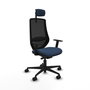 PIQUERAS Y CRESPO Silla de oficina Mardos con mecanismo Sincro/Traslack Azul marino y Negro